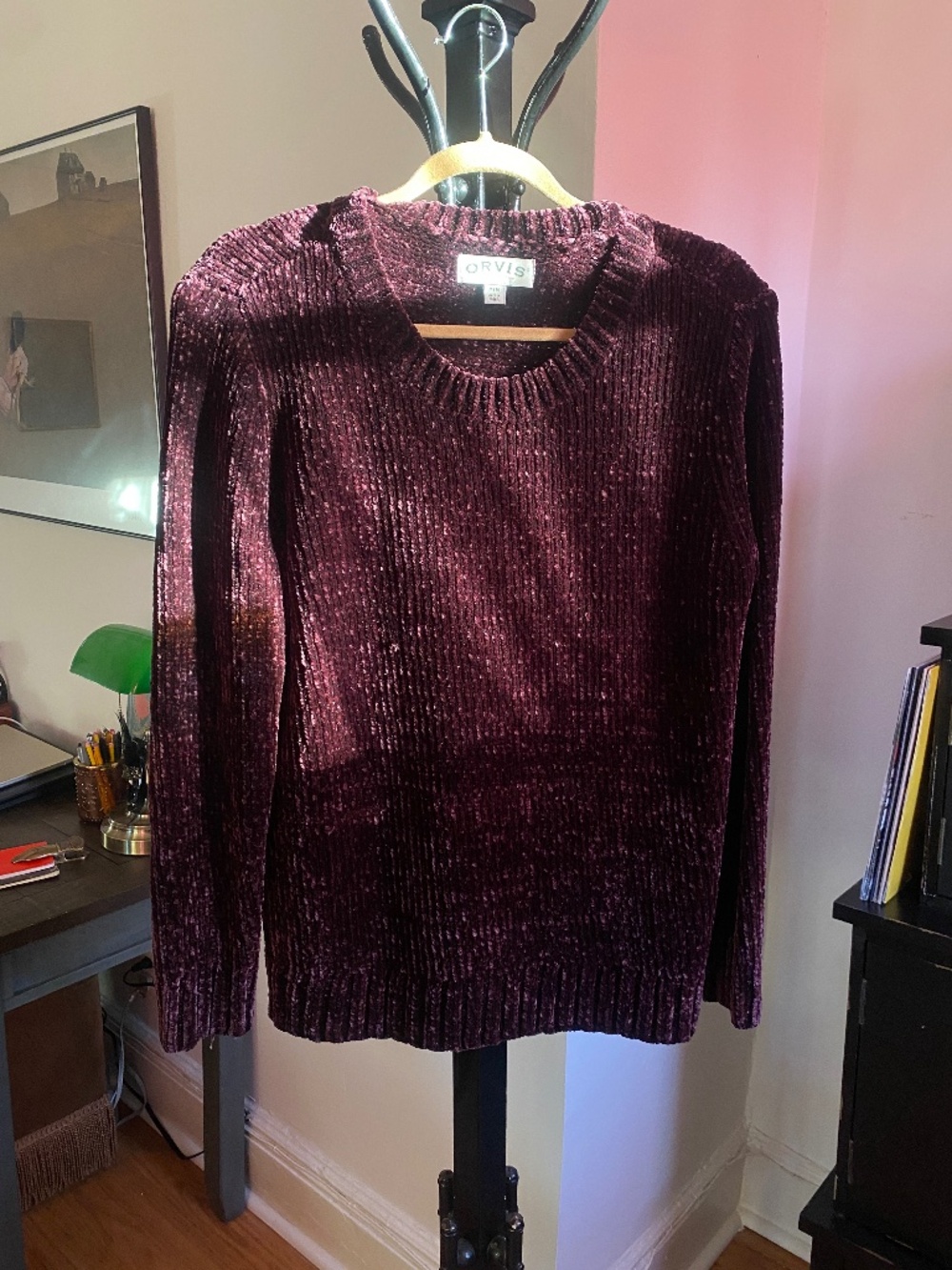 ORVIS GRANDMA-CORE COZY POLYESTER VELVET SWEATER